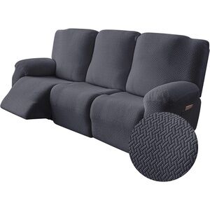 Gray Stretch Recliner Sofa Cover - Universal Slipcover